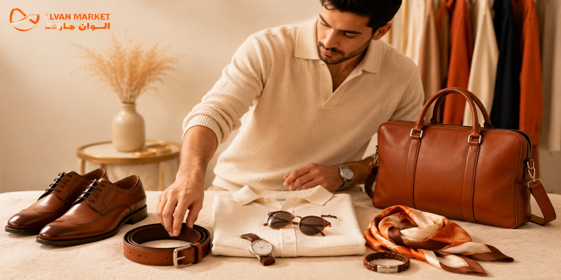 عینک آفتابی و ساعت مچی در استایل شیک